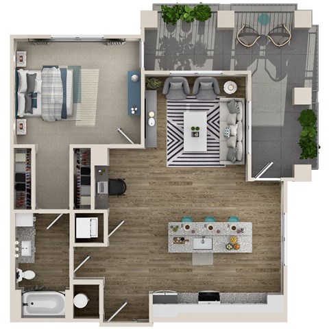 a floor plan of the apartment